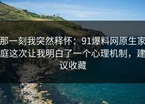 那一刻我突然释怀：91爆料网原生家庭这次让我明白了一个心理机制，建议收藏