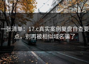 一张清单：17.c真实案例复盘自查要点，别再被相似域名骗了