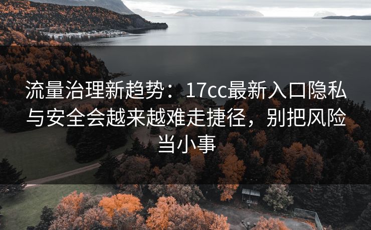 流量治理新趋势：17cc最新入口隐私与安全会越来越难走捷径，别把风险当小事